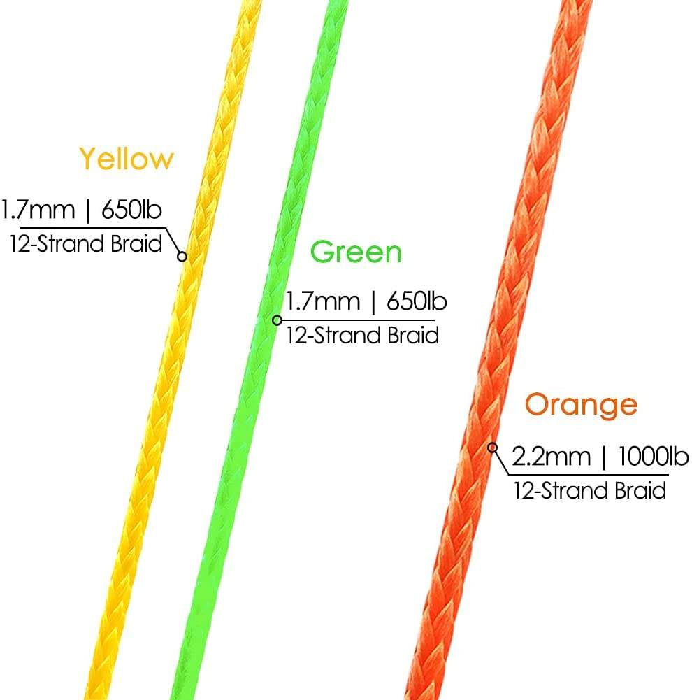 White Smoke 2.0mm Polyurethane Coated UHMWPE Braided Speargun Reel Line – High Strength Heat Treated Spearfishing Rope INDIAN SLINGSHOT