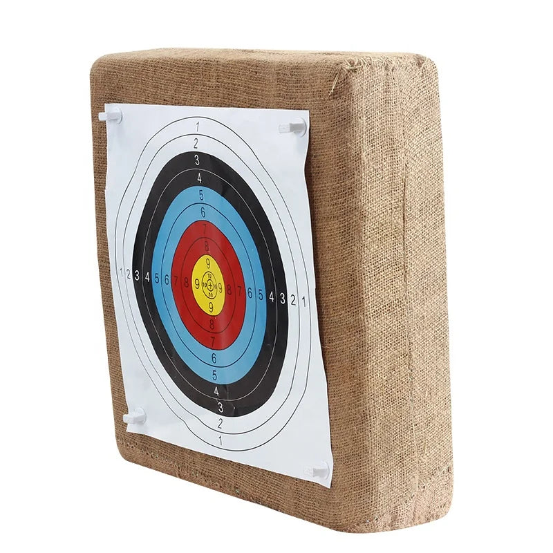 Gray SPG Square Straw Archery Target — Eco-Friendly Grass Practice Block SPG