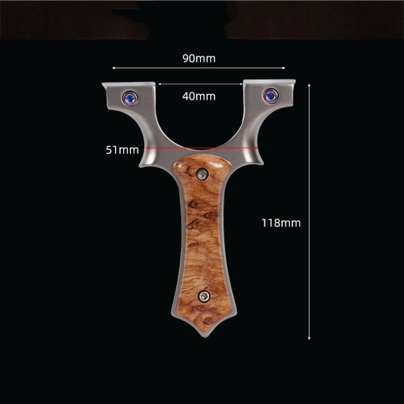 Black 304 Marble Patch Stainless Steel High Quality Slingshot MARKSMAN
