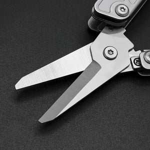 Dark Slate Gray Stainless Steel Folding Multitool – Aluminum Handle Pocket Tool MARKSMAN