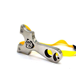 Light Gray High Quality Roaring Lion Stainless Steel Slingshot MARKSMAN