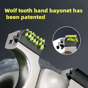Dark Slate Gray Stainless Steel Olympic Wolf Tooth Slingshot MARKSMAN