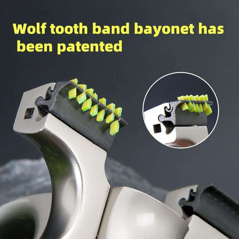 Dark Slate Gray Stainless Steel Olympic Wolf Tooth Slingshot MARKSMAN