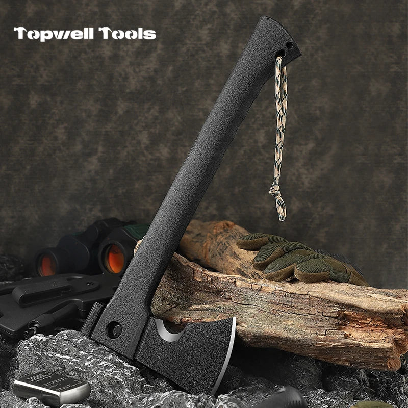 Dark Slate Gray Stainless Steel Outdoor Camping Multi-Purpose Axe MARKSMAN