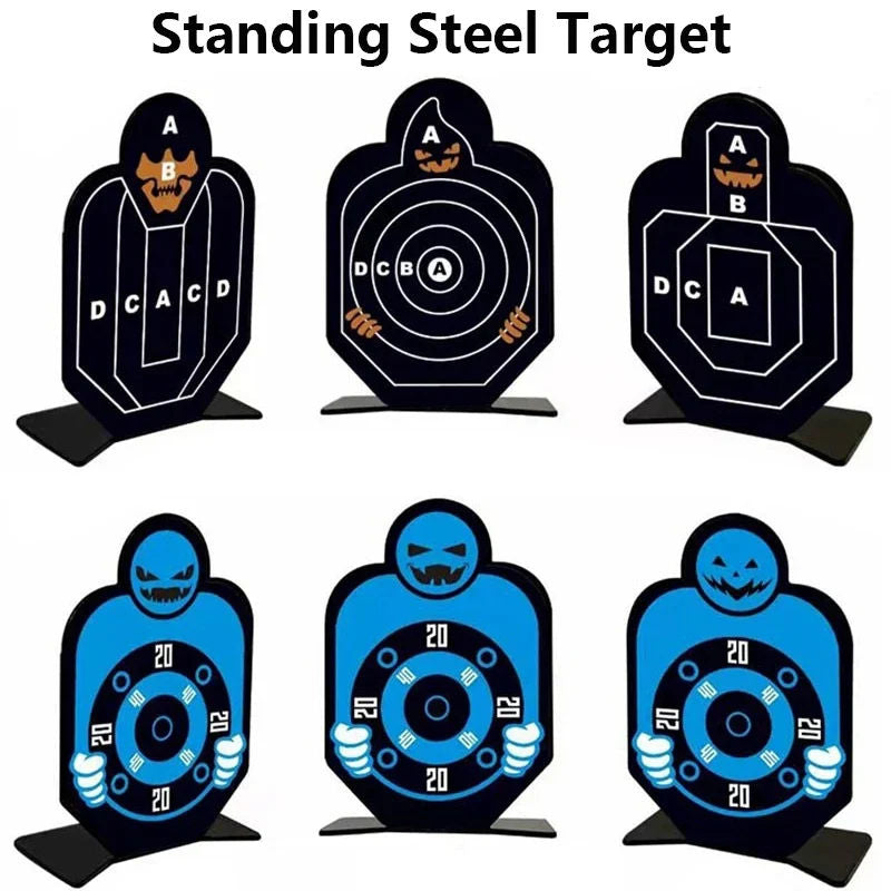 White Smoke 3pcs Stainless Steel Standing Target – Shooting Practice Accessory INDIAN SLINGSHOT