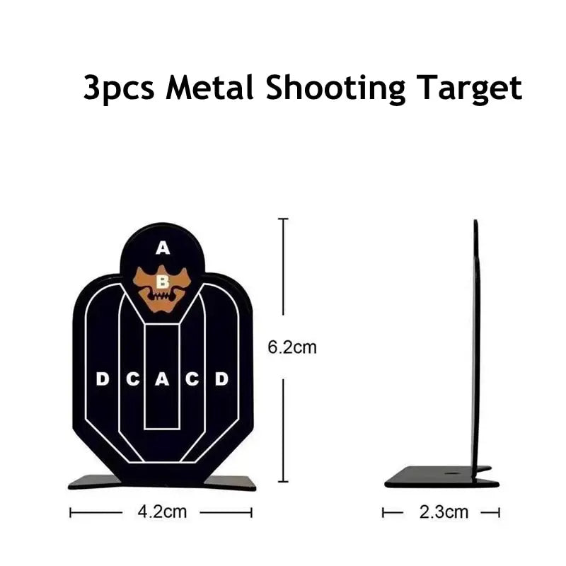 White Smoke 3pcs Stainless Steel Standing Target – Shooting Practice Accessory INDIAN SLINGSHOT