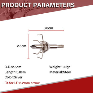 Brown SPG Stainless Steel Broadhead 100/120/150 Grain Arrow Tip SPG