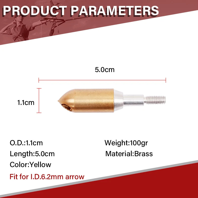 Brown SPG Stainless Steel Broadhead 100/120/150 Grain Arrow Tip SPG