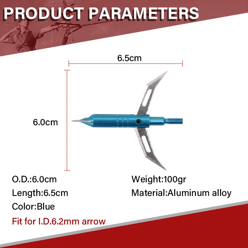 Brown SPG Stainless Steel Broadhead 100/120/150 Grain Arrow Tip SPG