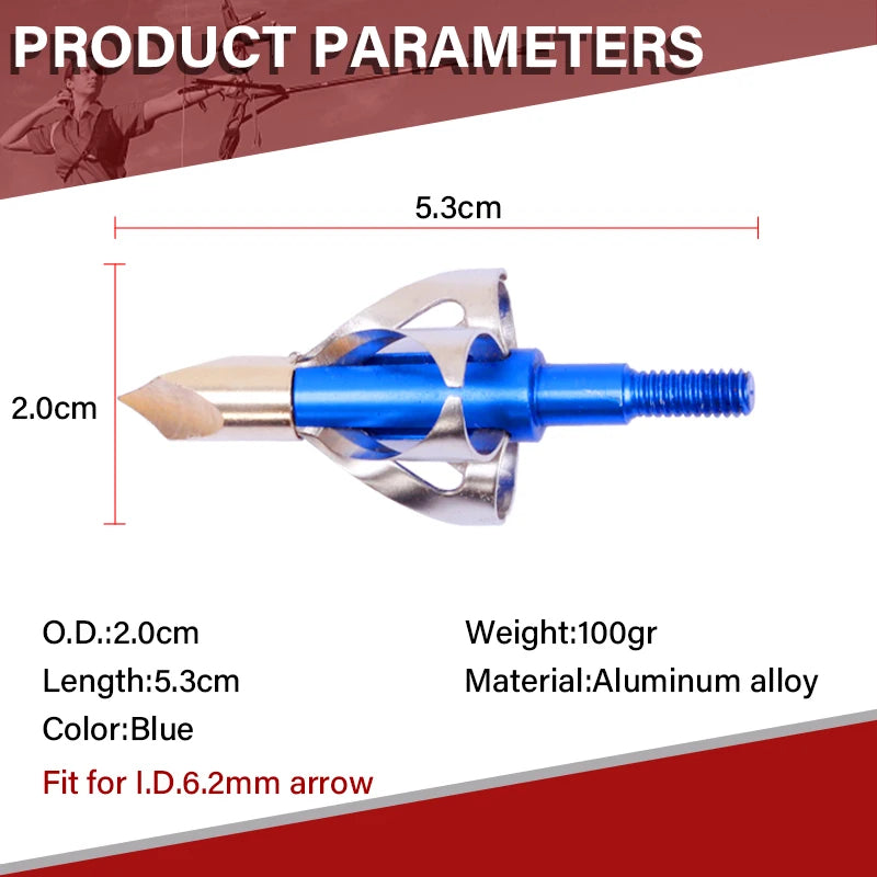 Brown SPG Stainless Steel Broadhead 100/120/150 Grain Arrow Tip SPG