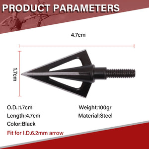 Brown SPG Stainless Steel Broadhead 100/120/150 Grain Arrow Tip SPG
