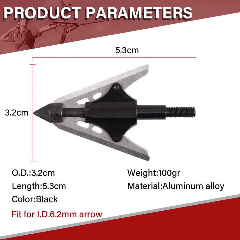 Sienna SPG Stainless Steel Broadhead 100/120/150 Grain Arrow Tip SPG