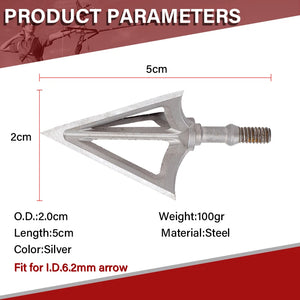 Sienna SPG Stainless Steel Broadhead 100/120/150 Grain Arrow Tip SPG