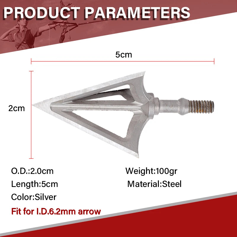 Sienna SPG Stainless Steel Broadhead 100/120/150 Grain Arrow Tip SPG
