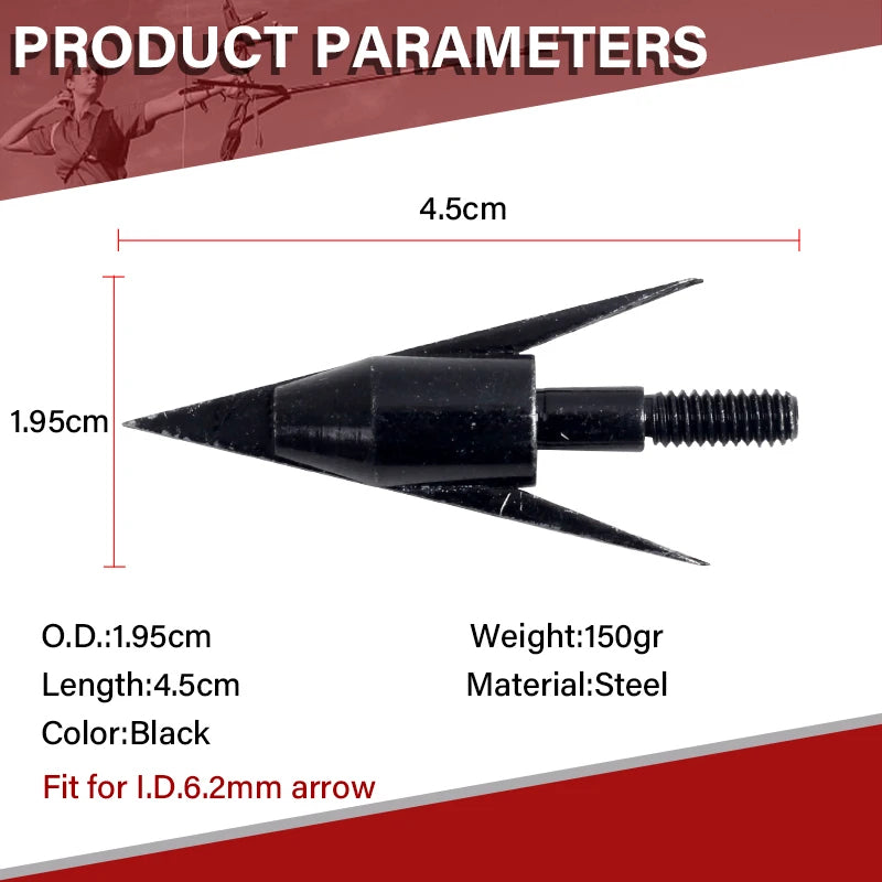 Brown SPG Stainless Steel Broadhead 100/120/150 Grain Arrow Tip SPG
