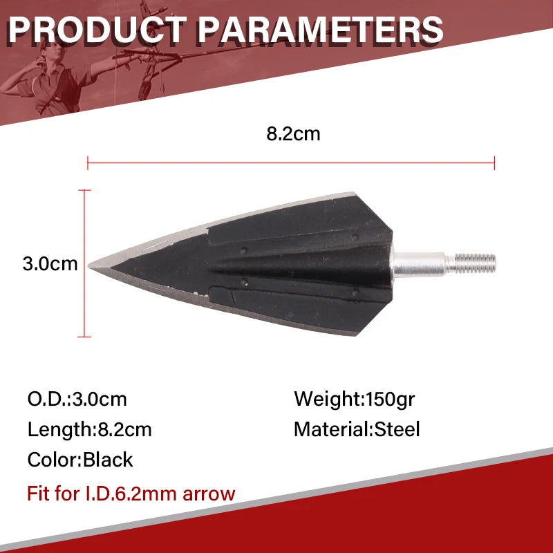 Brown SPG Stainless Steel Broadhead 100/120/150 Grain Arrow Tip SPG