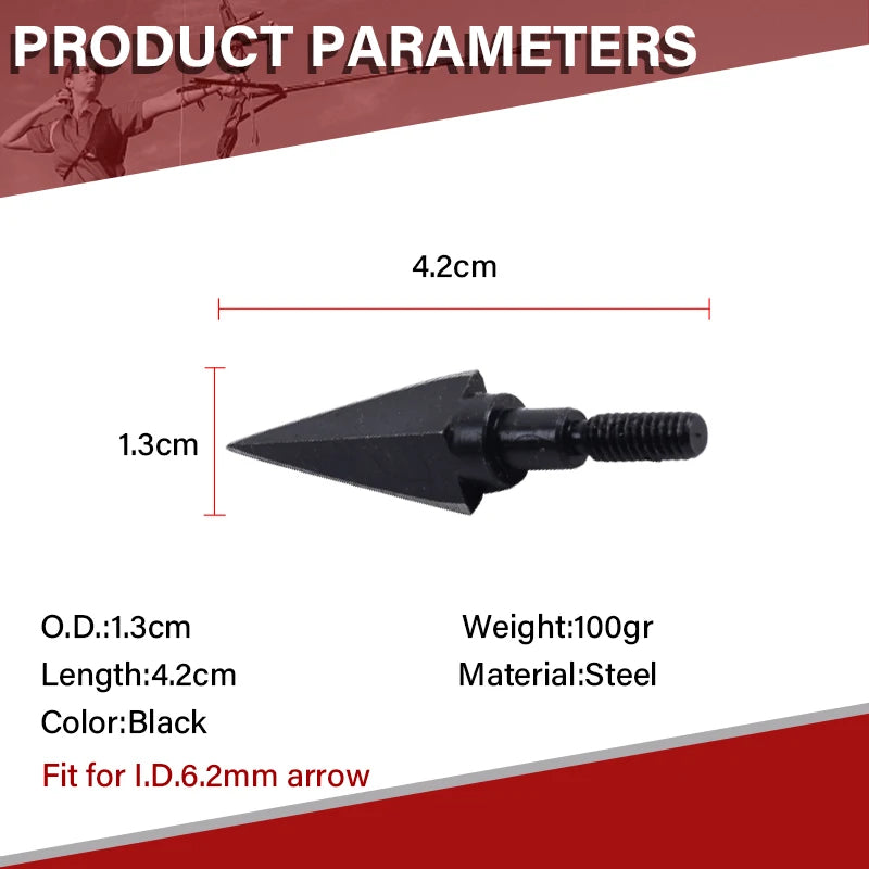 Brown SPG Stainless Steel Broadhead 100/120/150 Grain Arrow Tip SPG