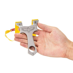 White Smoke Steel Eagle Pro Stainless Steel Slingshot – Precision Crafted Silver Frame INDIAN SLINGSHOT