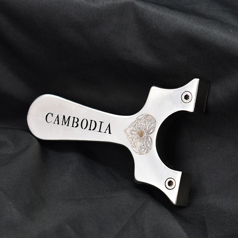 Dark Slate Gray SteelHeart Cambodia Stainless Steel Slingshot MARKSMAN