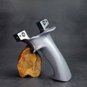 Dark Slate Gray SteelMist Stainless Steel Slingshot INDIAN SLINGSHOT
