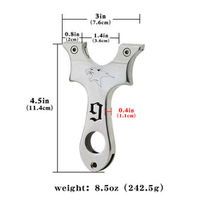 Light Gray SteelPanther Stainless Steel Slingshot MARKSMAN
