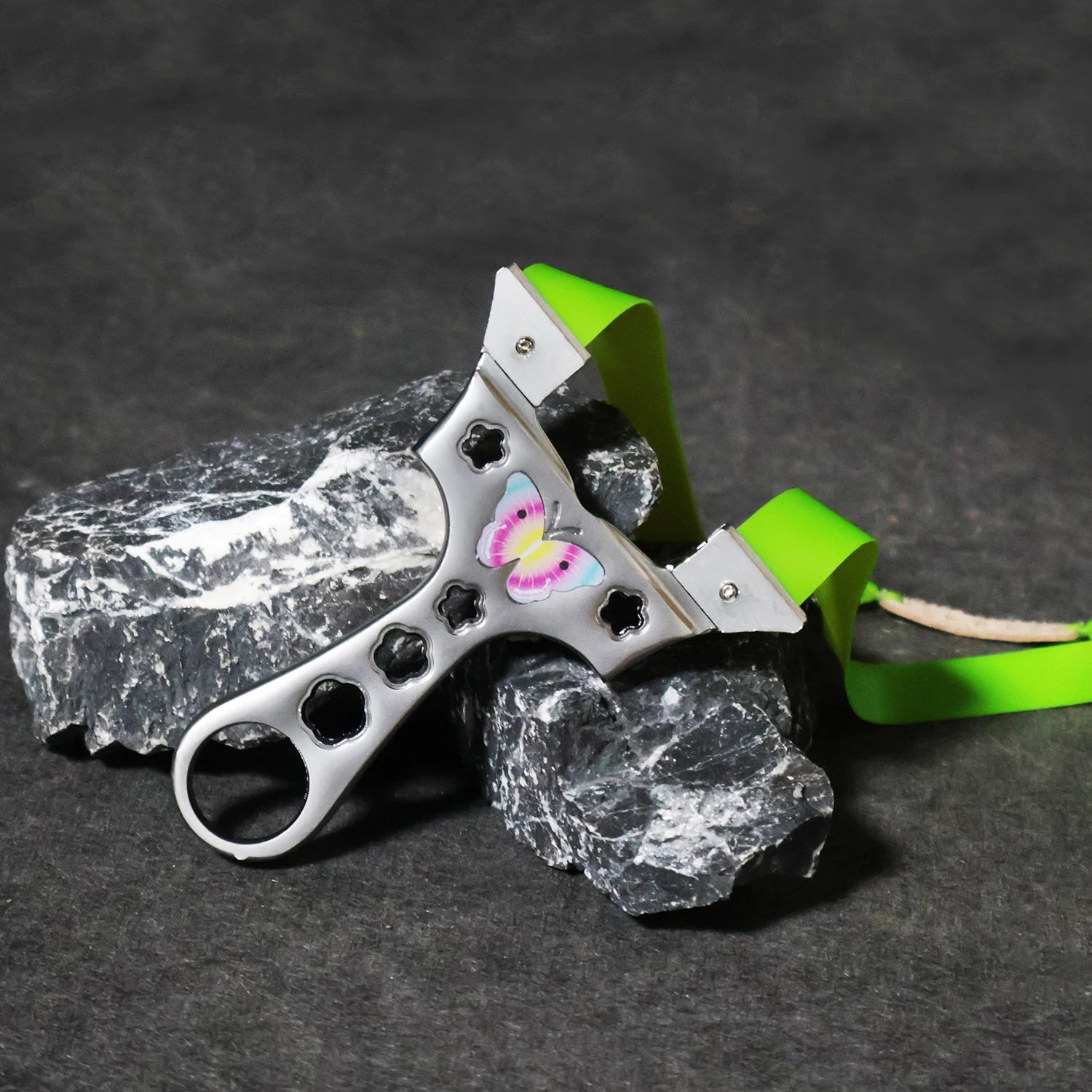 Dark Slate Gray SteelButterfly Alloy Slingshot MARKSMAN