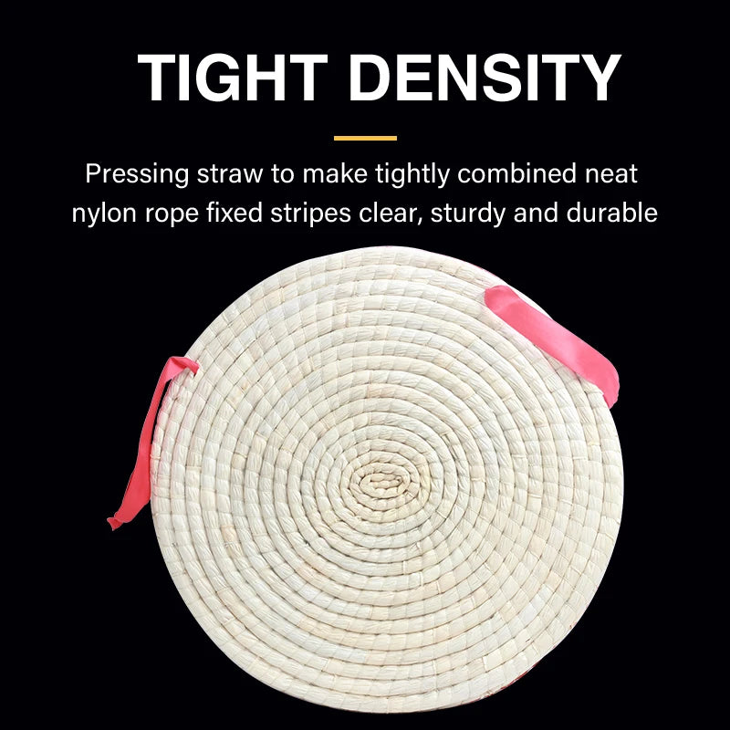 Light Gray SPG Straw Archery Target | 50cm Handwoven Bullseye Board SPG