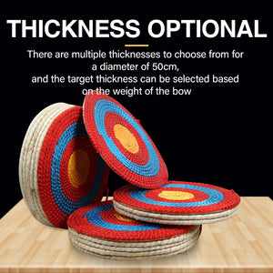 Tan SPG Straw Archery Target | 50cm Handwoven Bullseye Board SPG