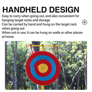 Dark Slate Gray SPG Straw Archery Target | 50cm Handwoven Bullseye Board SPG