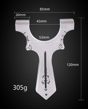 Black SwordClaw Stainless Steel Slingshot MARKSMAN