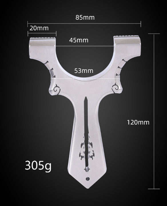 Black SwordClaw Stainless Steel Slingshot MARKSMAN
