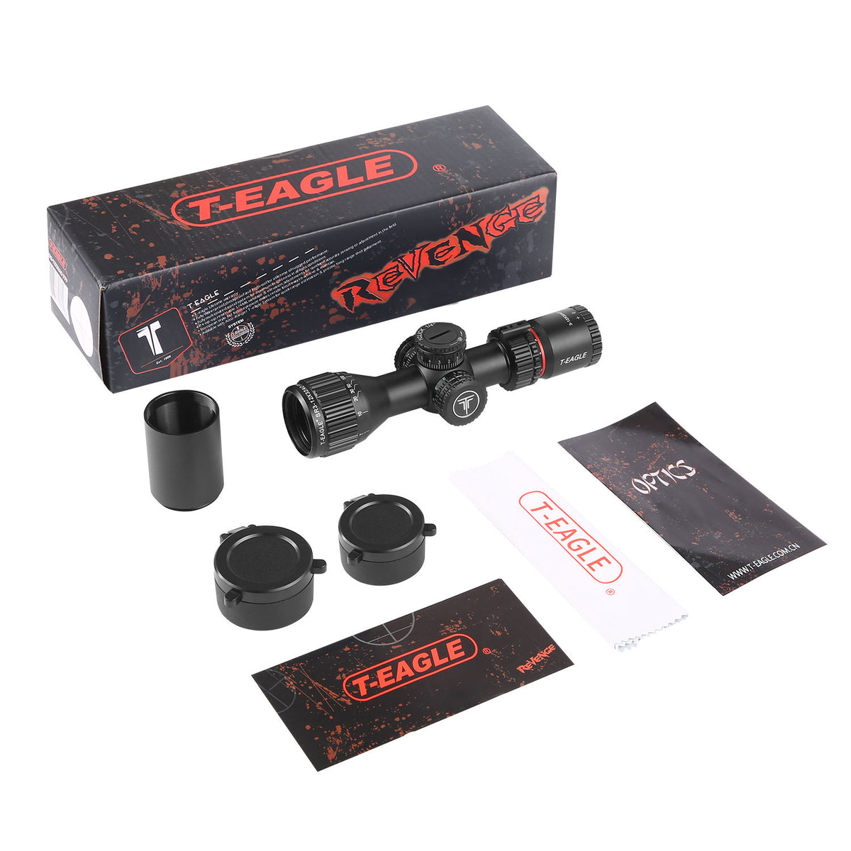 White Smoke T-EAGLE SR 3-12X32AO FFP IR Scope T-EAGLE