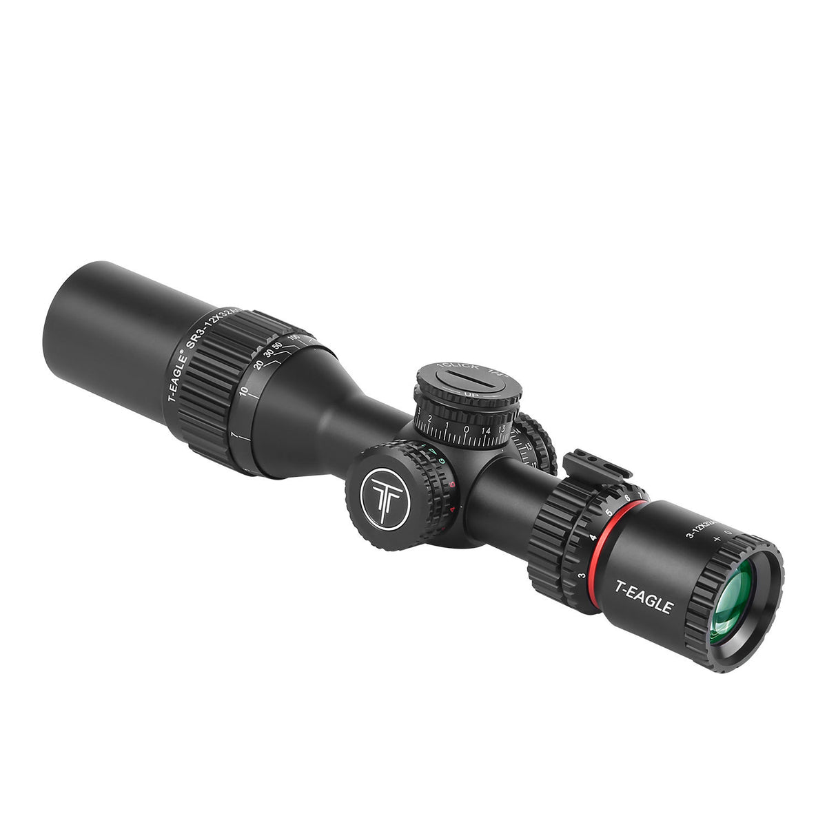 White Smoke T-EAGLE SR 3-12X32AO FFP IR Scope T-EAGLE