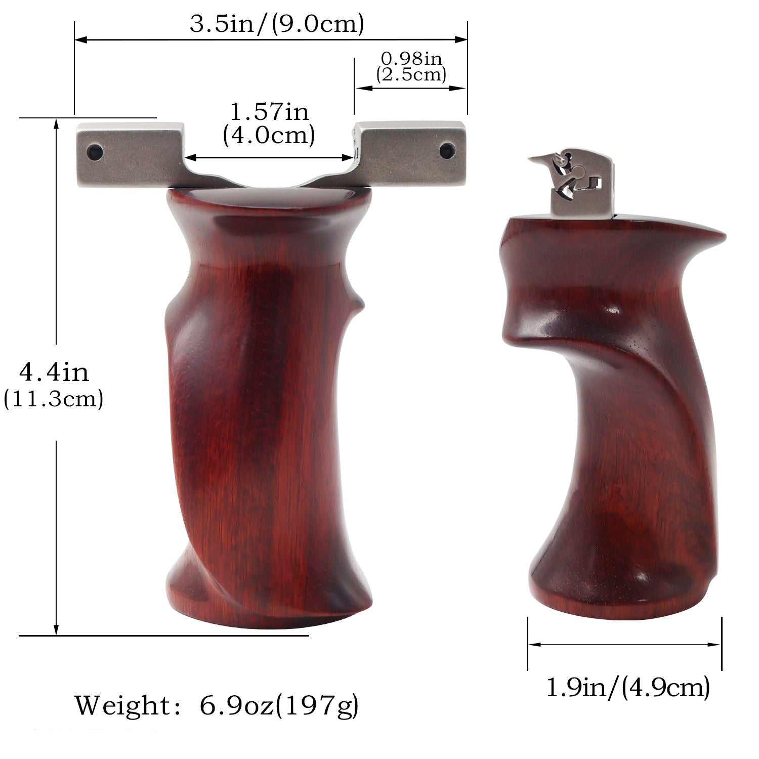 White Smoke TEA BROWN Dragon Tooth Buckle Titanium Alloy Slingshot MARKSMAN