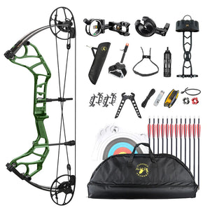 White Smoke TOPOINT Acuity 28 Compound Bow Package – CNC Aluminum Riser with Accessories Topoint