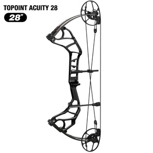 White Smoke TOPOINT Acuity 28 Compound Bow Package – CNC Aluminum Riser with Accessories Topoint