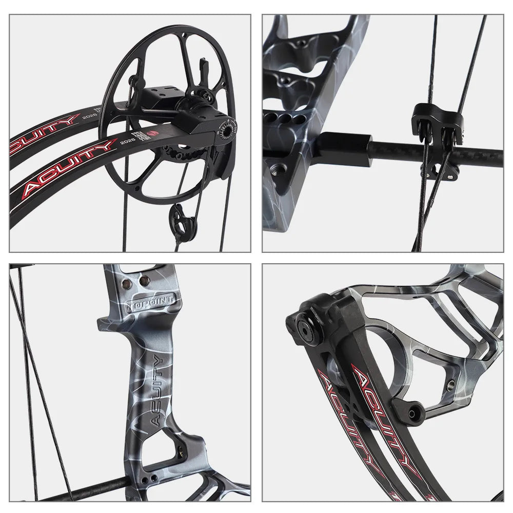 Lavender TOPOINT Acuity 28 Compound Bow Package – CNC Aluminum Riser with Accessories Topoint