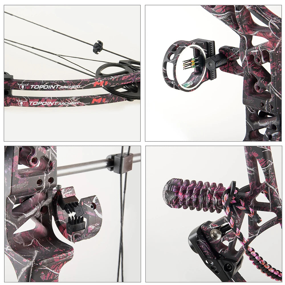White Smoke TOPOINT M1 Women’s Compound Bow and Arrow Package Topoint