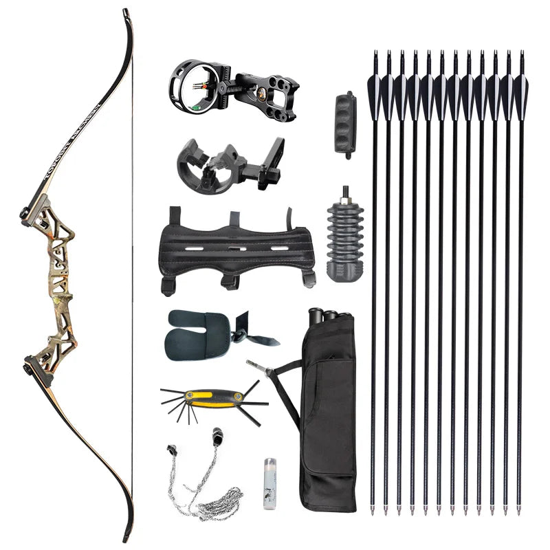 White Smoke TOPOINT R3 Recurve Bow Package with Archery Accessories Topoint