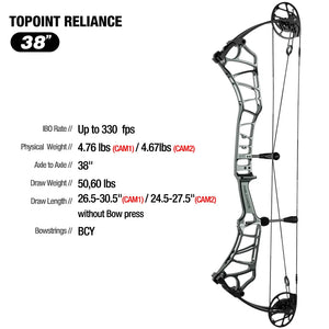 White Smoke TOPOINT Reliance 38-Inch Target Compound Bow Topoint