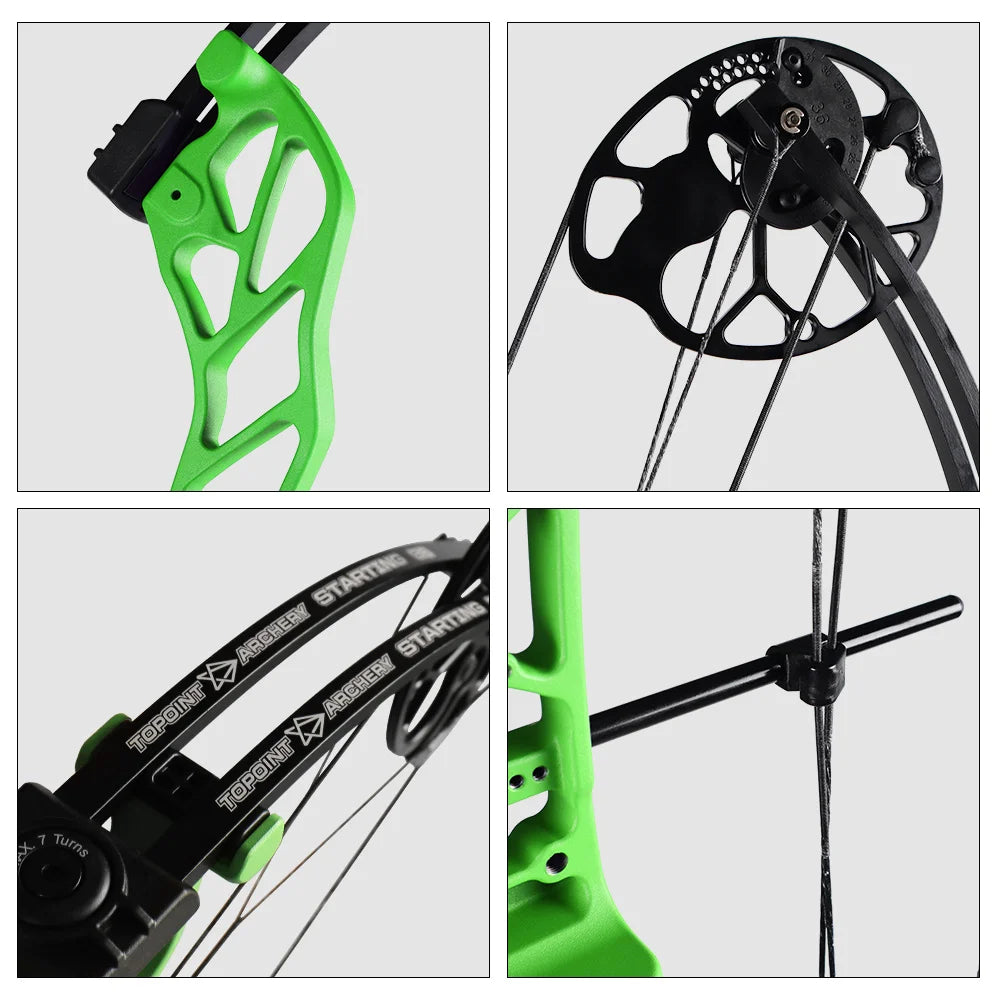 Lavender TOPOINT Starting 36 Compound Bow – Adjustable CNC Aluminum Topoint