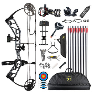 White Smoke TOPOINT T1 Compound Bow Deluxe Package with 12 Arrows Topoint