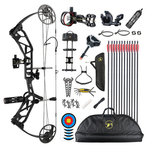 White Smoke TOPOINT T1 Compound Bow Deluxe Package with 12 Arrows Topoint