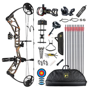White Smoke TOPOINT T1 Compound Bow Deluxe Package with 12 Arrows Topoint