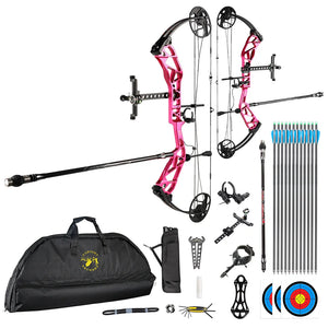 White Smoke TOPOINT T1 Target Compound Bow Competition Package with 12 Arrows Topoint
