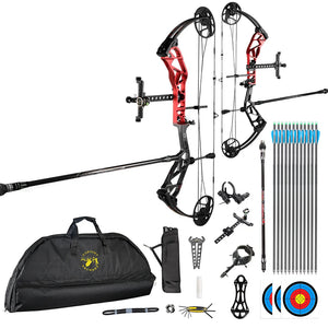 White Smoke TOPOINT T1 Target Compound Bow Competition Package with 12 Arrows Topoint