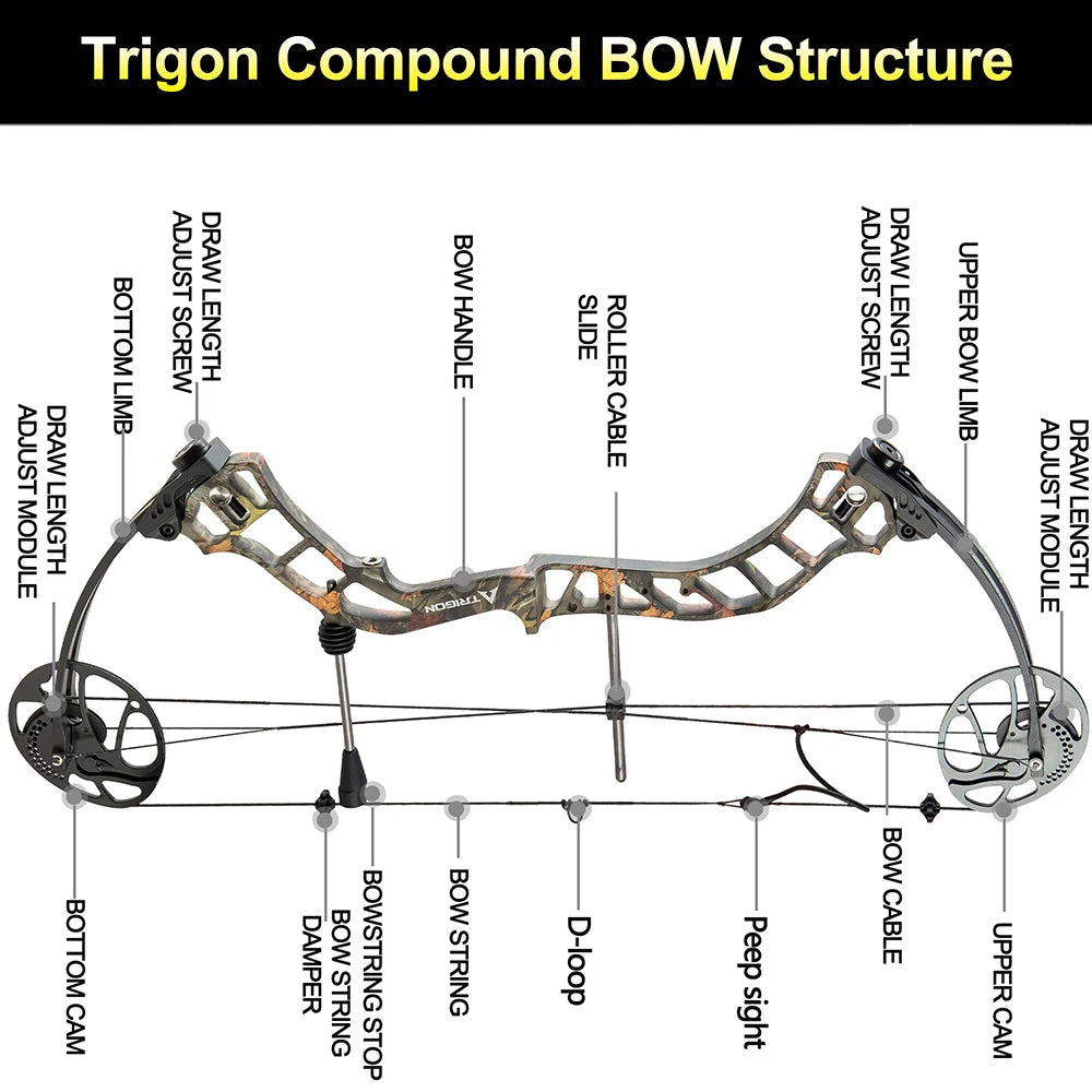White Smoke TOPOINT Trigon Compound Bow and Arrow Package Topoint