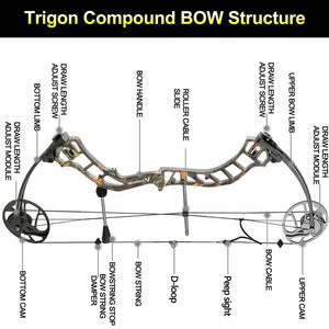 White Smoke TOPOINT Trigon Compound Bow and Arrow Package Topoint