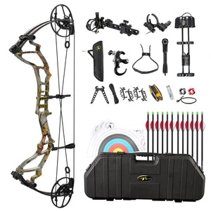 White Smoke TOPOINT VIGOR Compound Bow Luxury Package – Complete Archery Kit Topoint