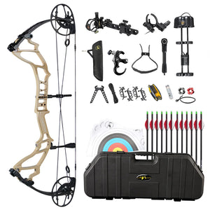 White Smoke TOPOINT VIGOR Compound Bow Luxury Package – Complete Archery Kit Topoint